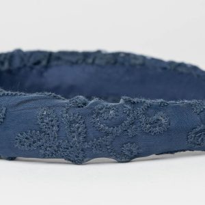 blue covered headband