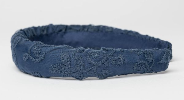 blue covered headband