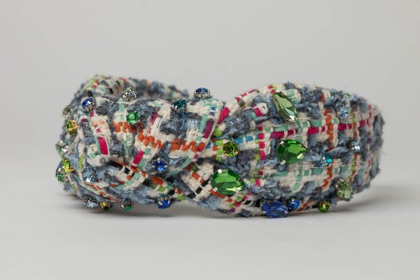 blue rhinestone headband