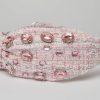 pink headband with rhinestones