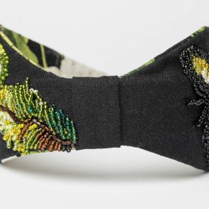 black beaded headband