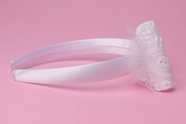 handmade white headband for girls