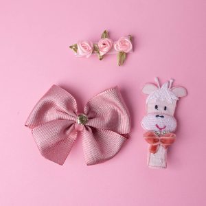 pink hair bow accessories for girls