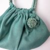 handmade green purse for little girls
