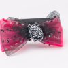 pink bow headband for girls with black tulle